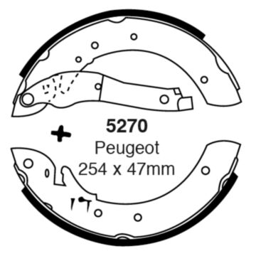 EBC Brakes Brake Shoes (Rear, 5270)