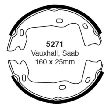 EBC Brakes Brake Shoes (Rear, 5271)