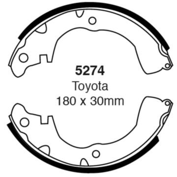 EBC Brakes Brake Shoes (Rear, 5274)