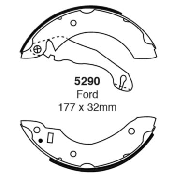 EBC Brakes Brake Shoes (Rear, 5290)