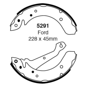 EBC Brakes Brake Shoes (Rear, 5291)