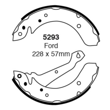 EBC Brakes Brake Shoes (Rear, 5293)