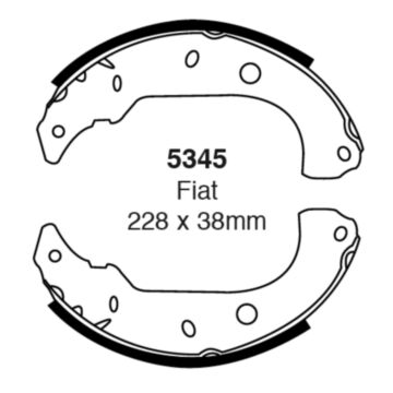 EBC Brakes Brake Shoes (Rear, 5345)