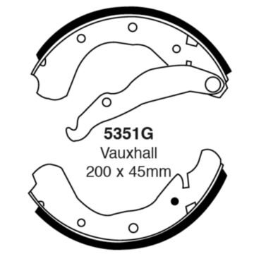 EBC Brakes Brake Shoes (Rear, 5351G)