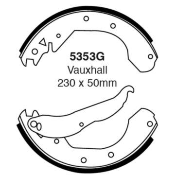 EBC Brakes Brake Shoes (Rear, 5353G)