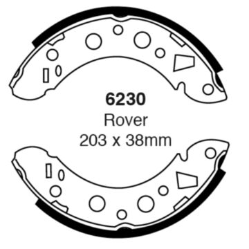 EBC Brakes Brake Shoes (Rear, 6230)