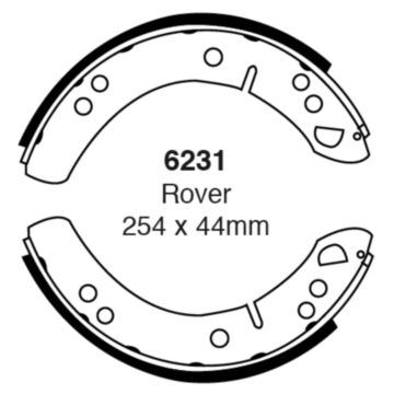 EBC Brakes Brake Shoes (Front/Rear, 6231)