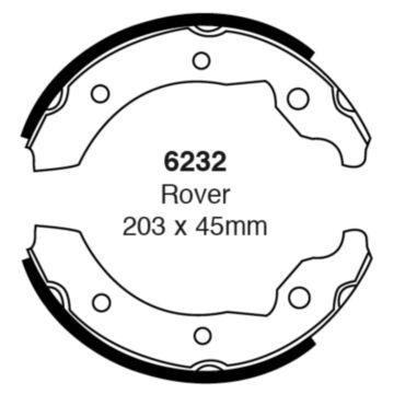 EBC Brakes Brake Shoes (Front, 6232)