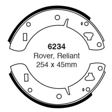 EBC Brakes Brake Shoes (Rear, 6234)