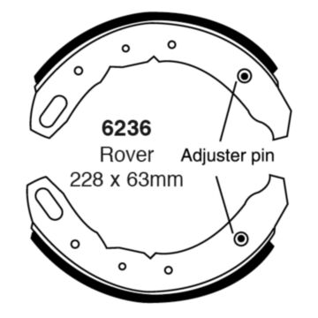 EBC Brakes Brake Shoes (Front, 6236)