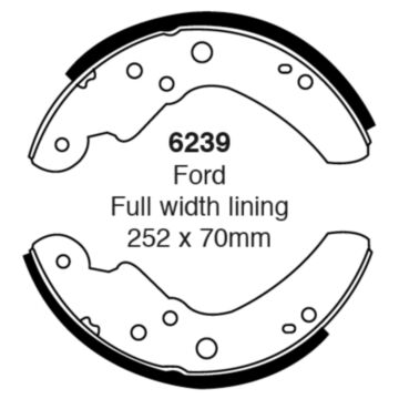 EBC Brakes Brake Shoes (Rear, 6239)