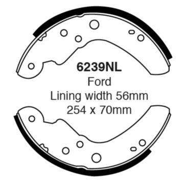 EBC Brakes Brake Shoes (Rear, 6239NL)