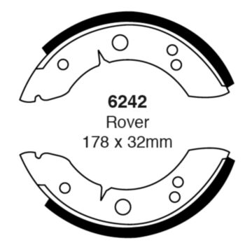 EBC Brakes Brake Shoes (Front, 6242)