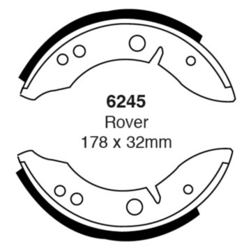 EBC Brakes Brake Shoes (Front/Rear, 6245)