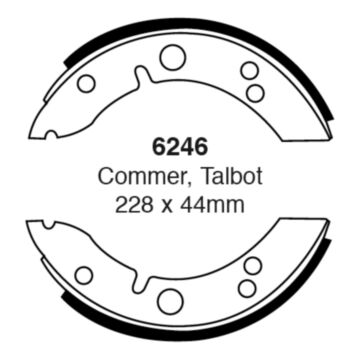 EBC Brakes Brake Shoes (Front/Rear, 6246)