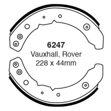 EBC Brakes Brake Shoes (Front, 6247)