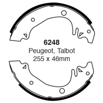 EBC Brakes Brake Shoes (Rear, 6248)