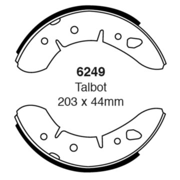 EBC Brakes Brake Shoes (Front, 6249)