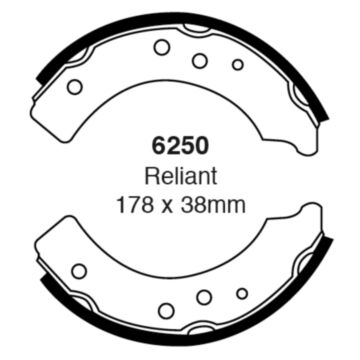 EBC Brakes Brake Shoes (Front, 6250)