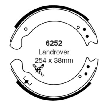 EBC Brakes Brake Shoes (Front/Rear, 6252)