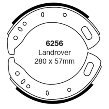 EBC Brakes Brake Shoes (Front/Rear, 6256)