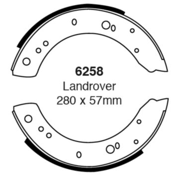 EBC Brakes Brake Shoes (Rear, 6258)
