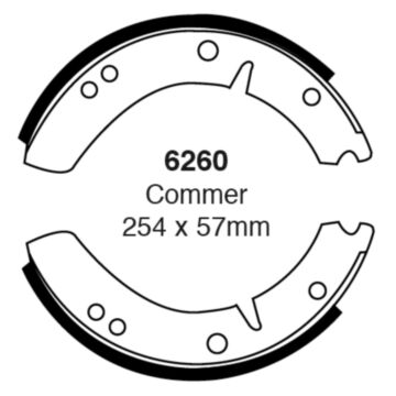 EBC Brakes Brake Shoes (Front/Rear, 6260)