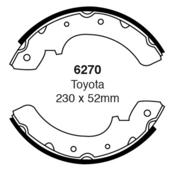 EBC Brakes Brake Shoes (Front/Rear, 6270)