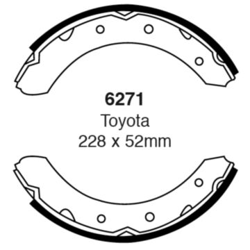 EBC Brakes Brake Shoes (Front, 6271)