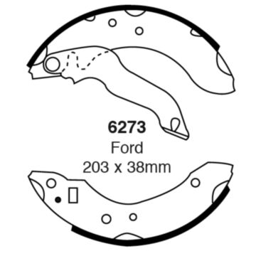 EBC Brakes Brake Shoes (Rear, 6273)