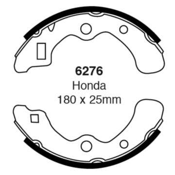 EBC Brakes Brake Shoes (Rear, 6276)