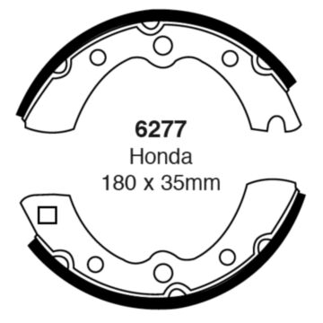 EBC Brakes Brake Shoes (Front, 6277)
