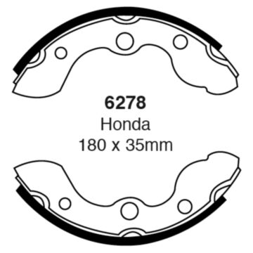 EBC Brakes Brake Shoes (Front, 6278)