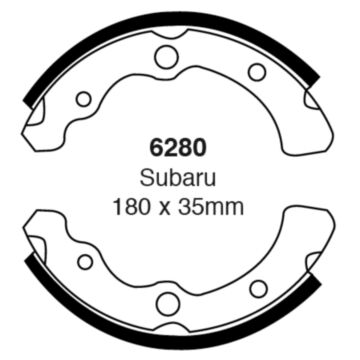 EBC Brakes Brake Shoes (Rear, 6280)