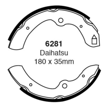 EBC Brakes Brake Shoes (Rear, 6281)