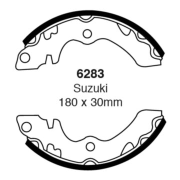EBC Brakes Brake Shoes (Rear, 6283)