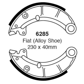 EBC Brakes Brake Shoes (Front/Rear, 6285)