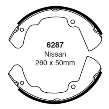 EBC Brakes Brake Shoes (Front, 6287)