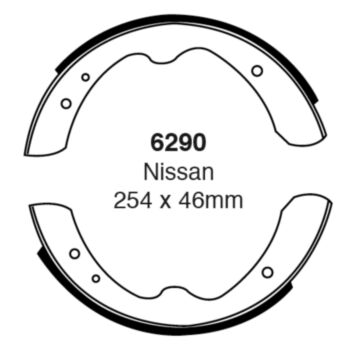 EBC Brakes Brake Shoes (Front, 6290)