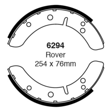 EBC Brakes Brake Shoes (Rear, 6294)