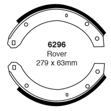 EBC Brakes Brake Shoes (Rear, 6296)