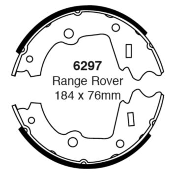 EBC Brakes Brake Shoes (Rear, 6297)