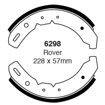 EBC Brakes Brake Shoes (Front, 6298)