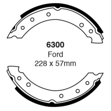 EBC Brakes Brake Shoes (Rear, 6300)
