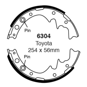 EBC Brakes Brake Shoes (Rear, 6304)