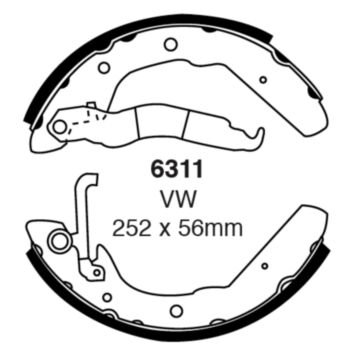 EBC Brakes Brake Shoes (Rear, 6311)
