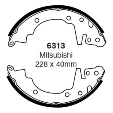EBC Brakes Brake Shoes (Rear, 6313)