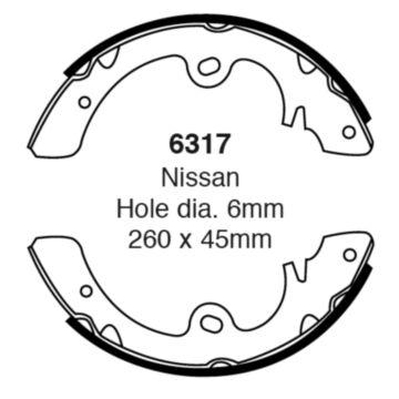 EBC Brakes Brake Shoes (Rear, 6317)