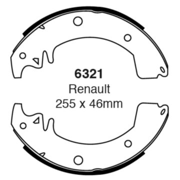 EBC Brakes Brake Shoes (Rear, 6321)