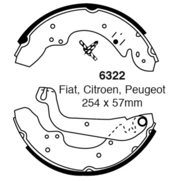 EBC Brakes Brake Shoes (Rear, 6322)